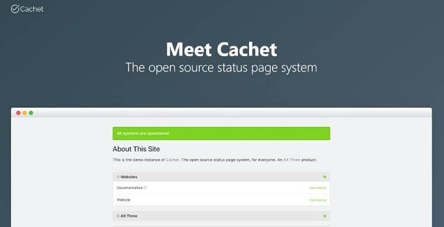 سایت cachet نمونه سایت ساخته شده با فریمورک لاراول